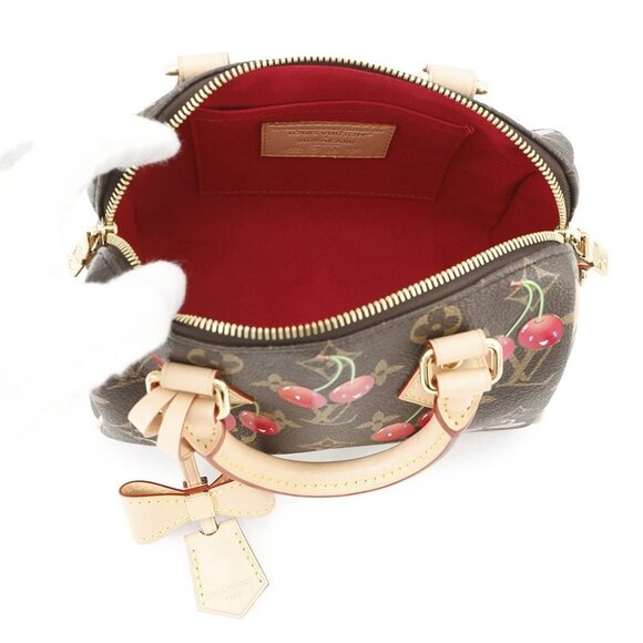 LOUIS VUITTON LV × TM Speedy Bandouliere Size 20 Monogram Cherry Red M13094 - Picture 15 of 16